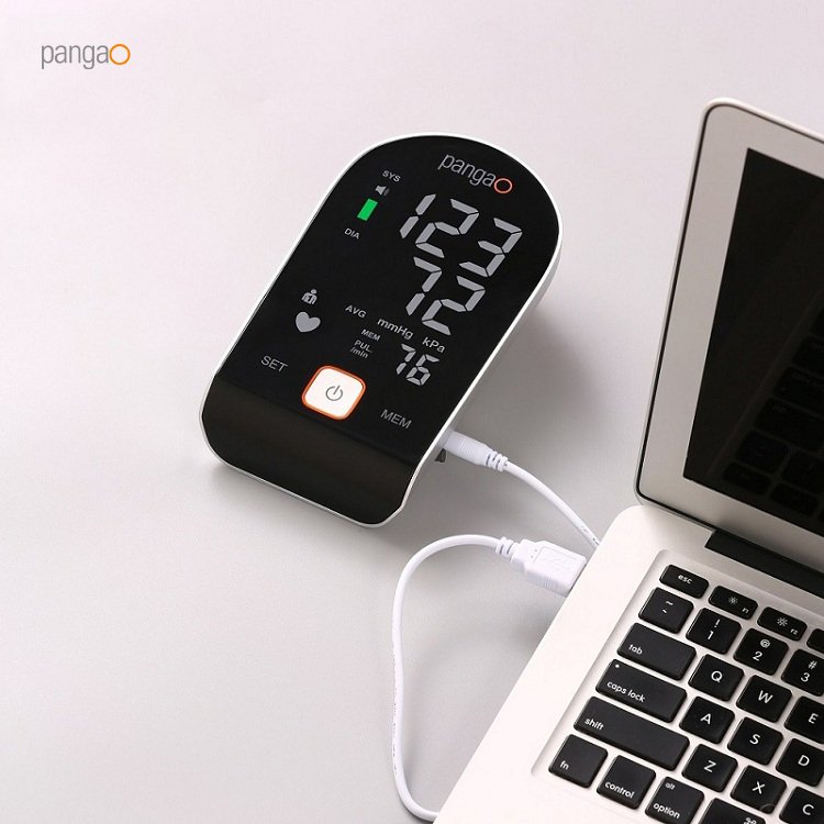 Pangao Hot Sale Large LED Display Medical Arm Automatic Heart Rate Blood Pressure Monitor