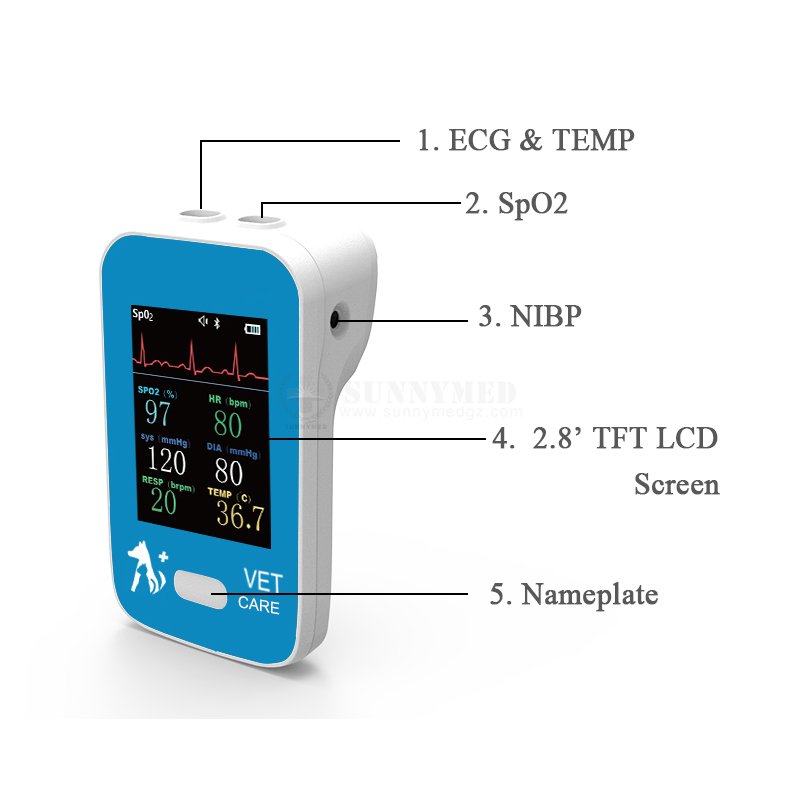 SY-AM6200 VET veterinary use blood pressure monitor patient monitor for veterinary clinic AM6200 pet clinic hospital veter