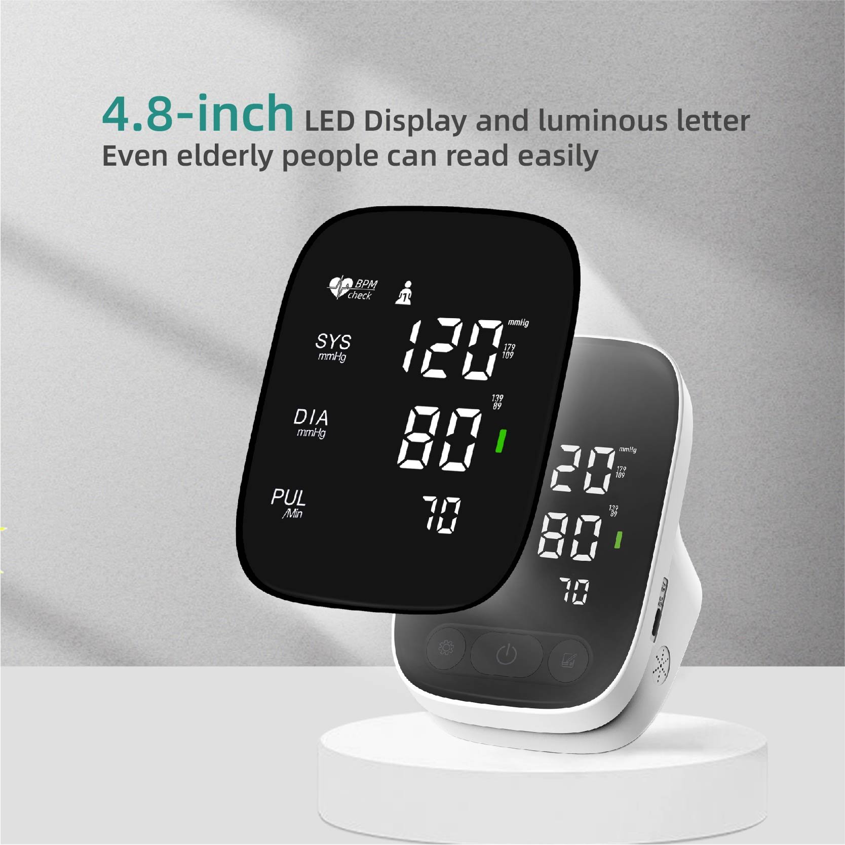 New Design One-key Measurement Digital Blood Pressure Monitor Wide Range Cuff for Home Use with Upper Arm Adjustable 22-42 Cm
