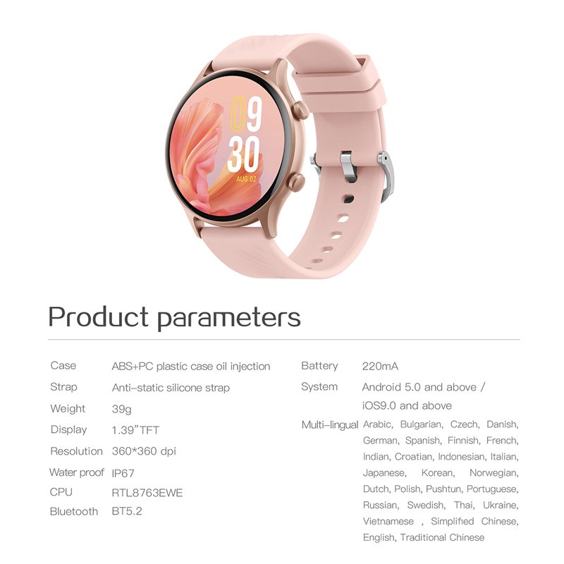 Wholesale Source Manufacturers Smart Watch Bluetooth Call Men And Women Outdoor Exercise Blood Pressure Monitoring Smart Watch