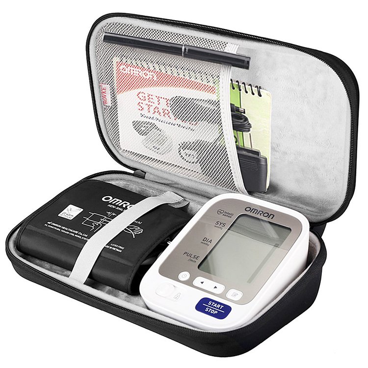 2024 Custom Waterproof EVA Storage Pouch Carry Hard Case Bag for Blood Pressure Monitor Blood Pressure Machine