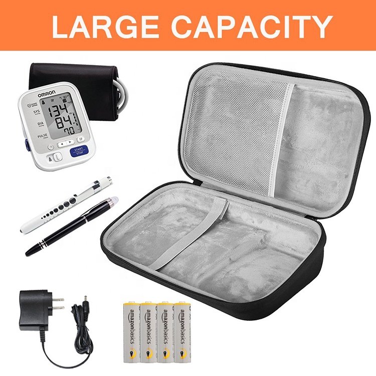 2024 Custom Waterproof EVA Storage Pouch Carry Hard Case Bag for Blood Pressure Monitor Blood Pressure Machine