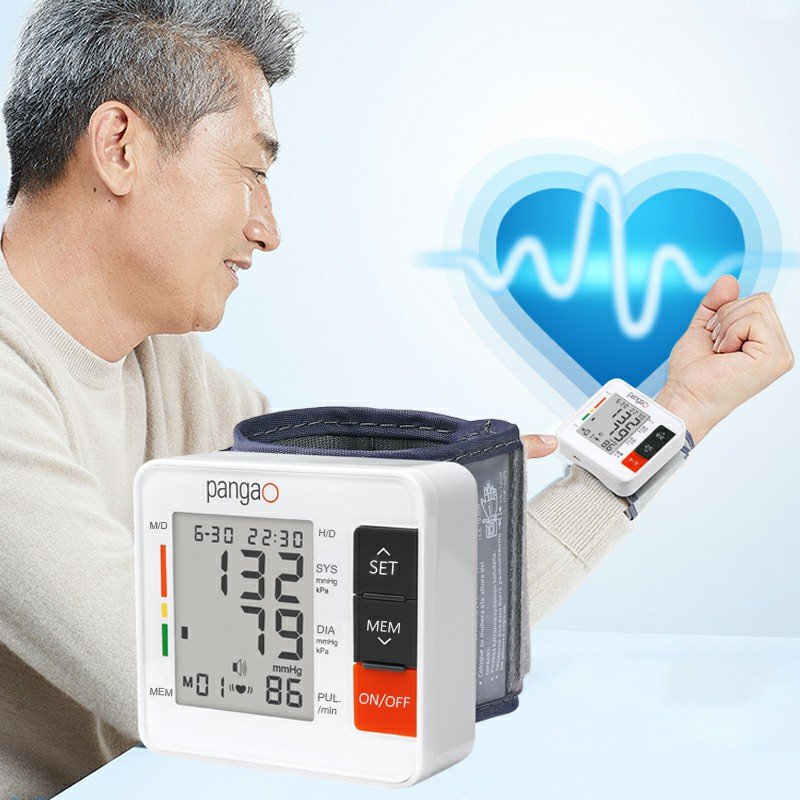 Portable automatic BP machine voice digital tensiometer sphygmomanometer wrist blood pressure monitor
