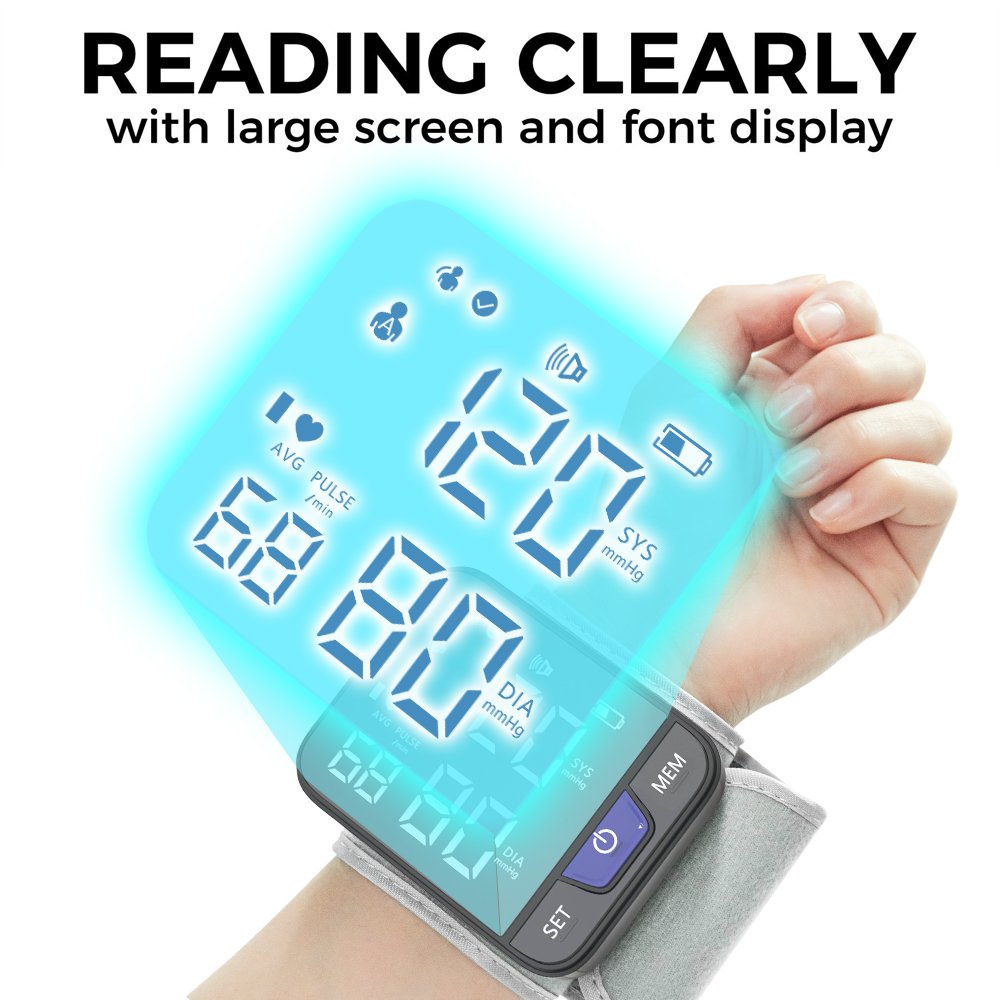 New Design Portable Automatic Smart Sphygmomanometer Digital Electronic Wrist Blood Pressure Monitor