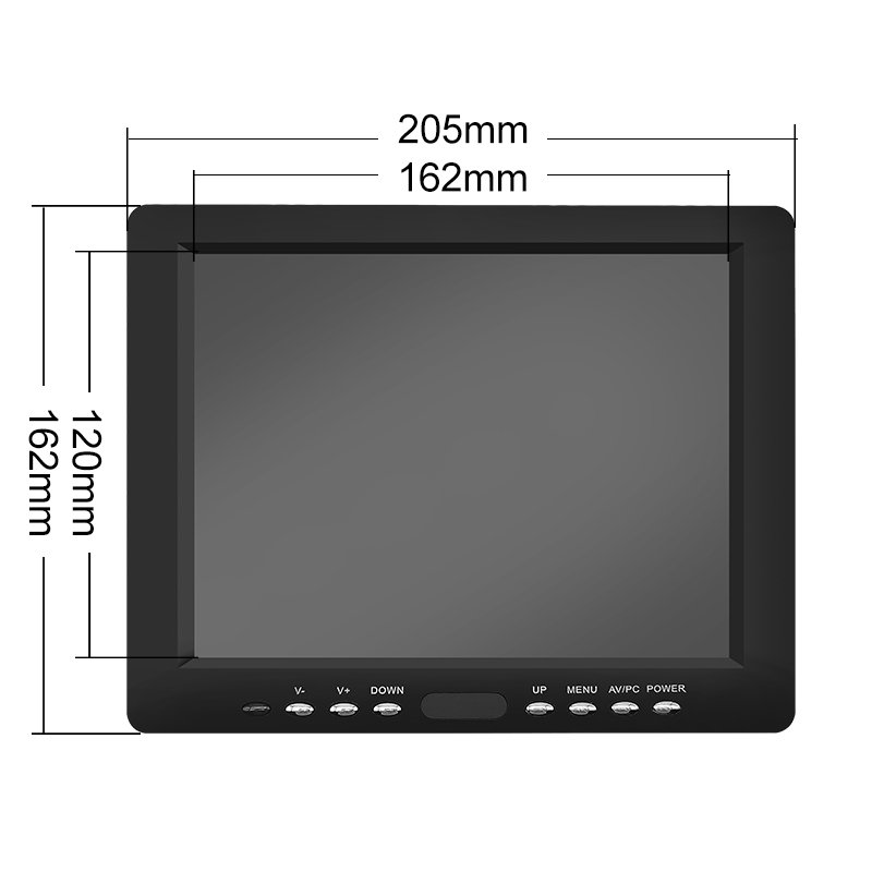 Factory price 7" 8" 9" mini vehicle computer PC CCTV POS LED Monitor touch panel for medical field desktop wall embedded