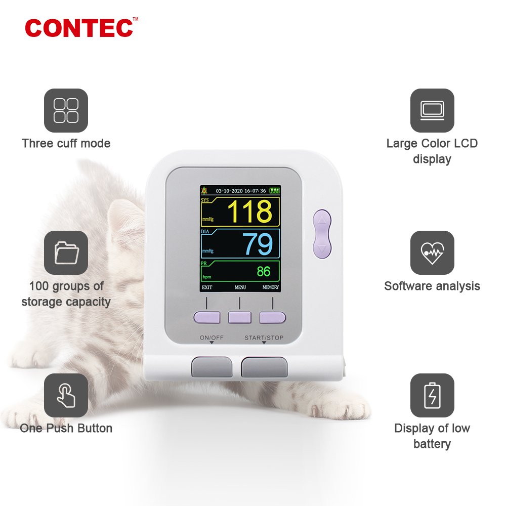 CONTEC08A-Vet Digital animal bp machine blood pressure monitor/vet sphygmomanometer