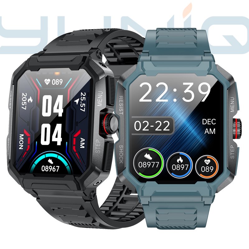 Yuniq 24 Hours Health Bt Calling 1.85 Inch Big Display Screen Outdoor Sports Blood Pressure Reloj Heart Rate Smartwatch Ak47