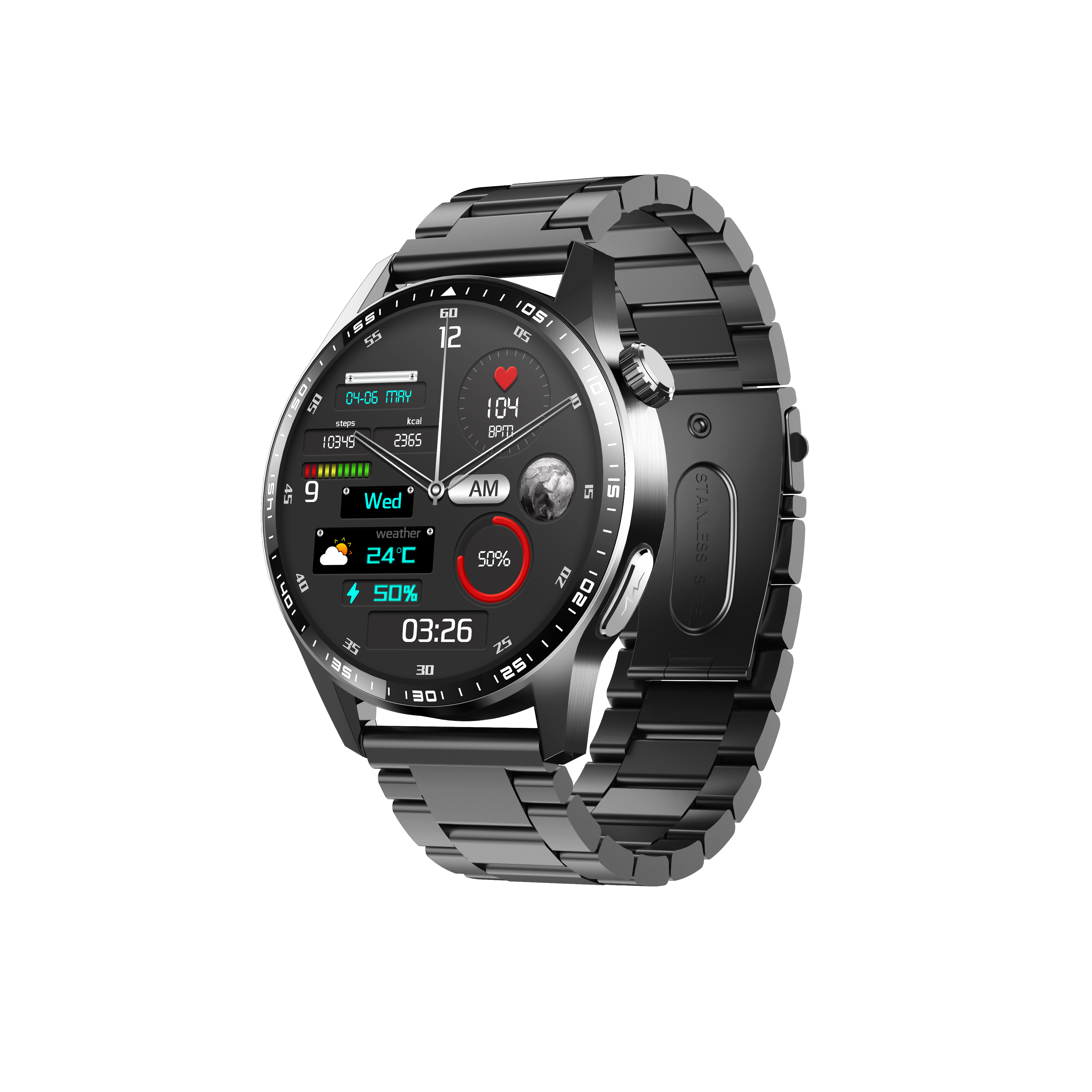 IP67 Waterproof Smartwatch 4G IPS Display Item Shape Fitness Tracker Blood Pressure Monitor Call Answer Function Compatible iOS