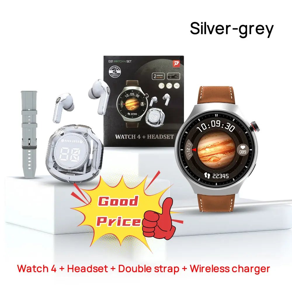 Latest D21 Watch 4 Suit Air 39 TWS Earphones Smart watches Heart Rate Blood Pressure Monitoring Smart Bracelet 2024 pk M103 M105