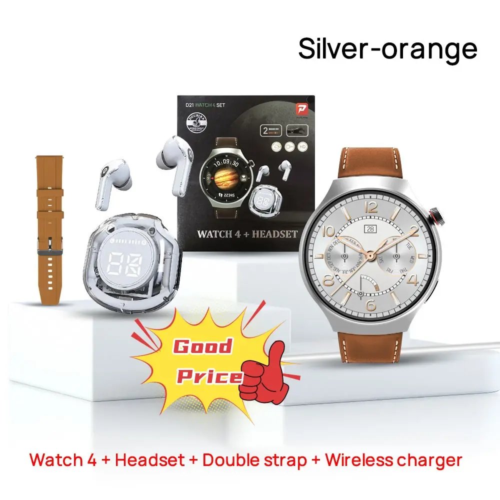Latest D21 Watch 4 Suit Air 39 TWS Earphones Smart watches Heart Rate Blood Pressure Monitoring Smart Bracelet 2024 pk M103 M105