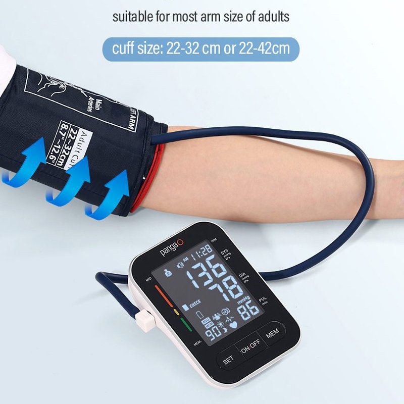 Portable electronic smart bp machine apparatus upper arm digital high blood pressure monitor device