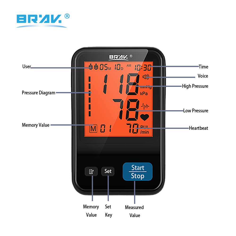 Online Hot Selling BP Arm Blood Testing Equipments Digital Arm Blood Pressure Monitor