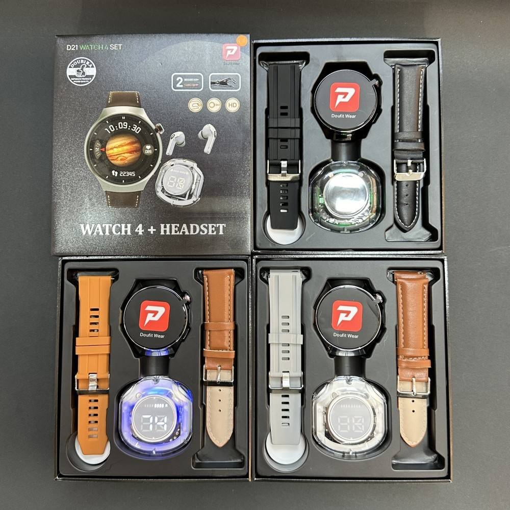 D21 Smart Watch 4 Suit Air 39 TWS Earphones Good Quality Smart watches Heart Rate Blood Pressure Monitoring Smart Bracelet Band