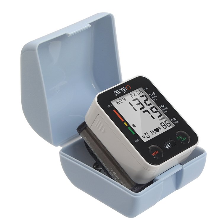 Accurate home automatic wireless wrist electronic blood pressure meter bp monitor apparatus