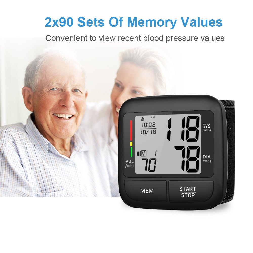 Electronic Smart Sphygmomanometer Automatic Blood Pressure Machine BP Machine Digital Wrist Blood Pressure Monitor BP Monitor