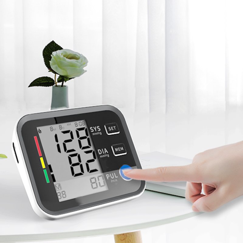 Medical Digital Blood Pressure And Heart Rate Monitor LCD Big Screen Tensiometers Digital Upper Arm Blood Pressure Monitor