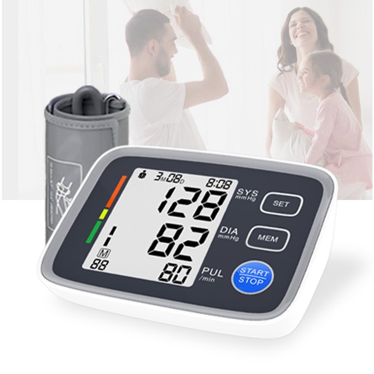 Medical Digital Blood Pressure And Heart Rate Monitor LCD Big Screen Tensiometers Digital Upper Arm Blood Pressure Monitor