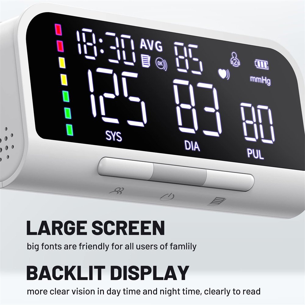 Portable All In One Bp Monitor Blood Pressure Machine Digital Tensiometer Upper Arm Blood Pressure Monitor Rechargeable