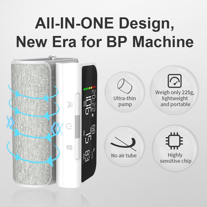 Household Medical Devices Blood Pressure BP Machine Electronic Sphygmomanometer Rechargeable Digital Blood Pressure Monitor