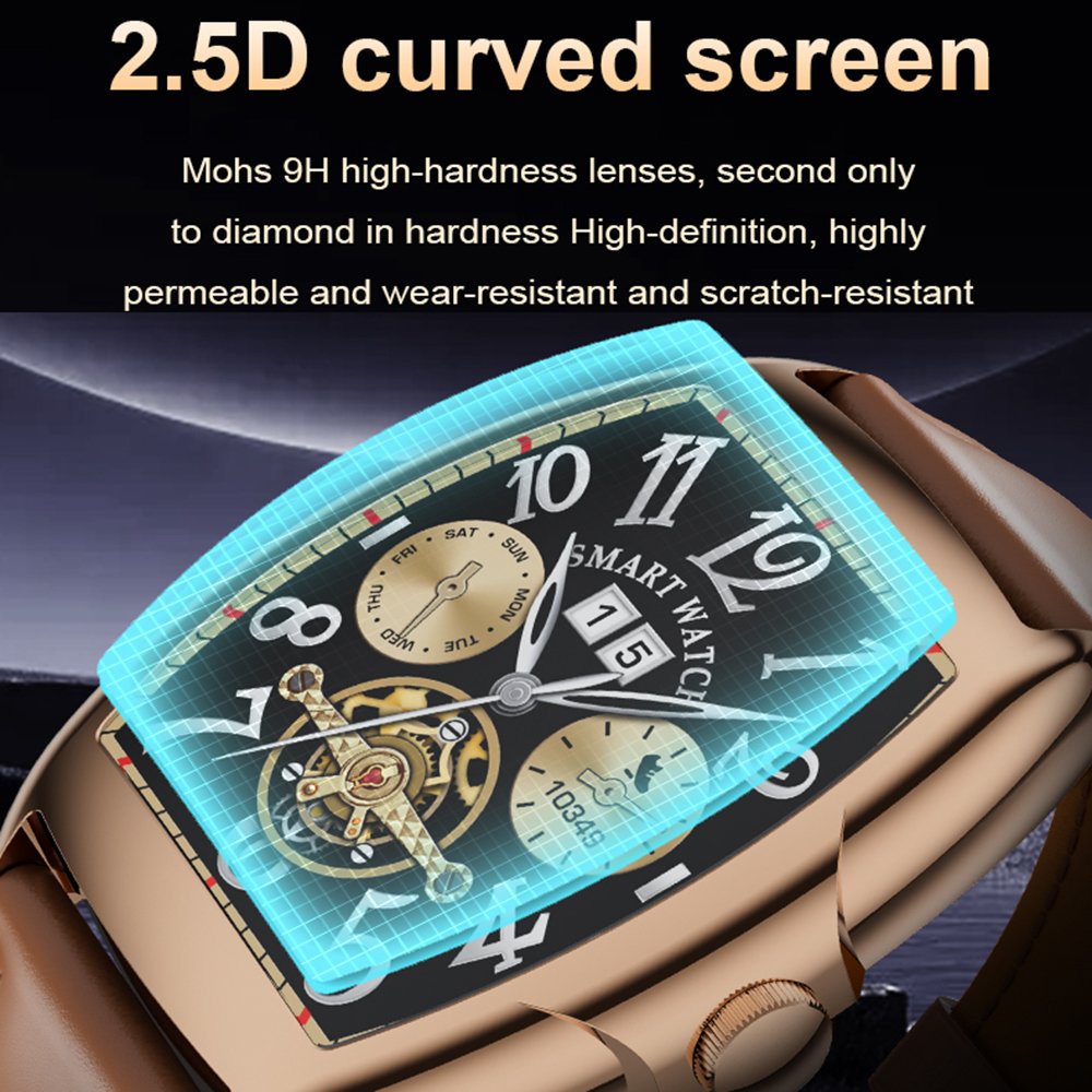 AW73 1.77'' Curved HD Screen Business Smartwatch Health Reloj inteligente Montres Fitness Sleep Tracker Fashion Smart watch Men