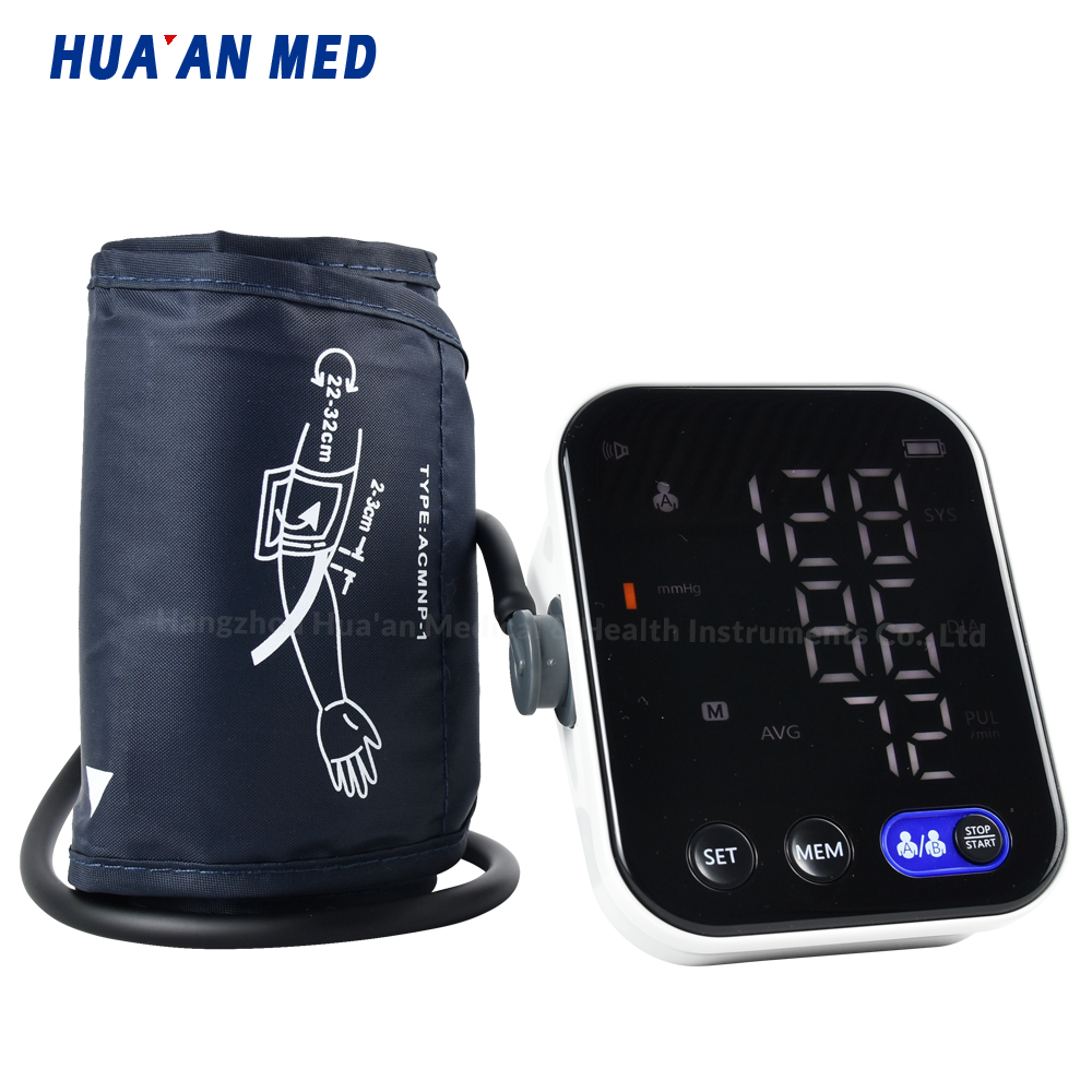 HUA'AN MED Portable Electronic Sphygmomanometer Automatic Electric Cuff Upper Arm Digital Bp Machine Blood Pressure Monitors
