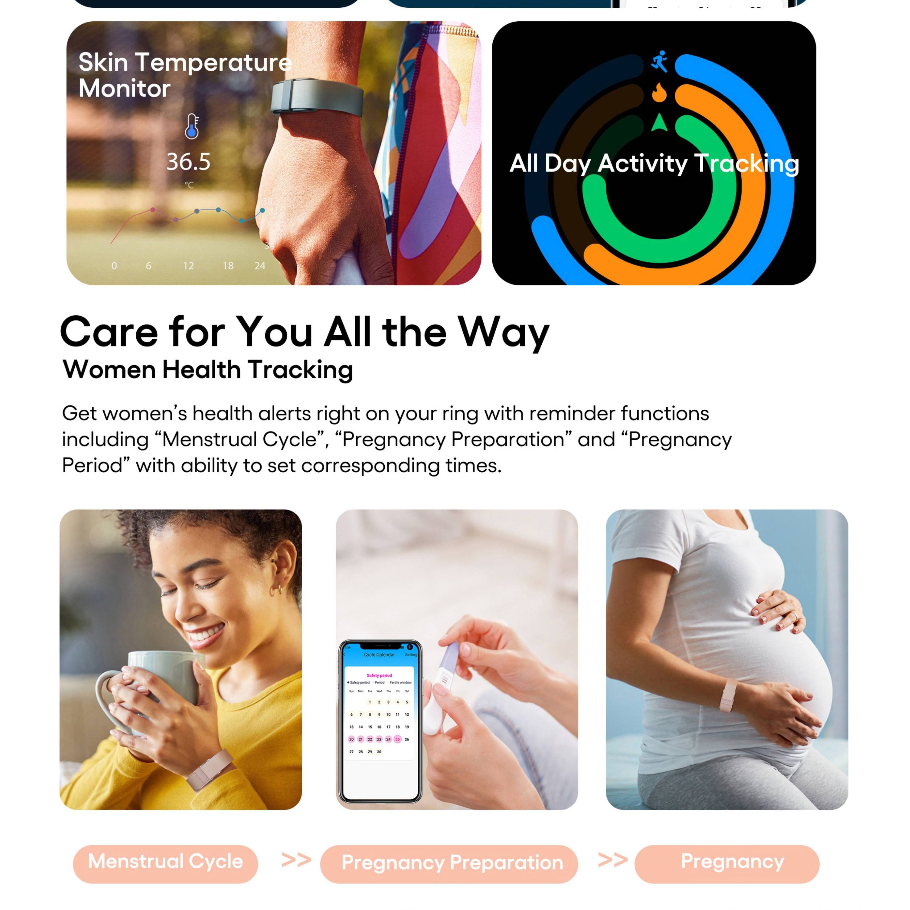 Body Temperature Heart Rate Blood Oxygen Monitor Smart Watch Custom Fitness Tracker Wristband Fitness Bracelet