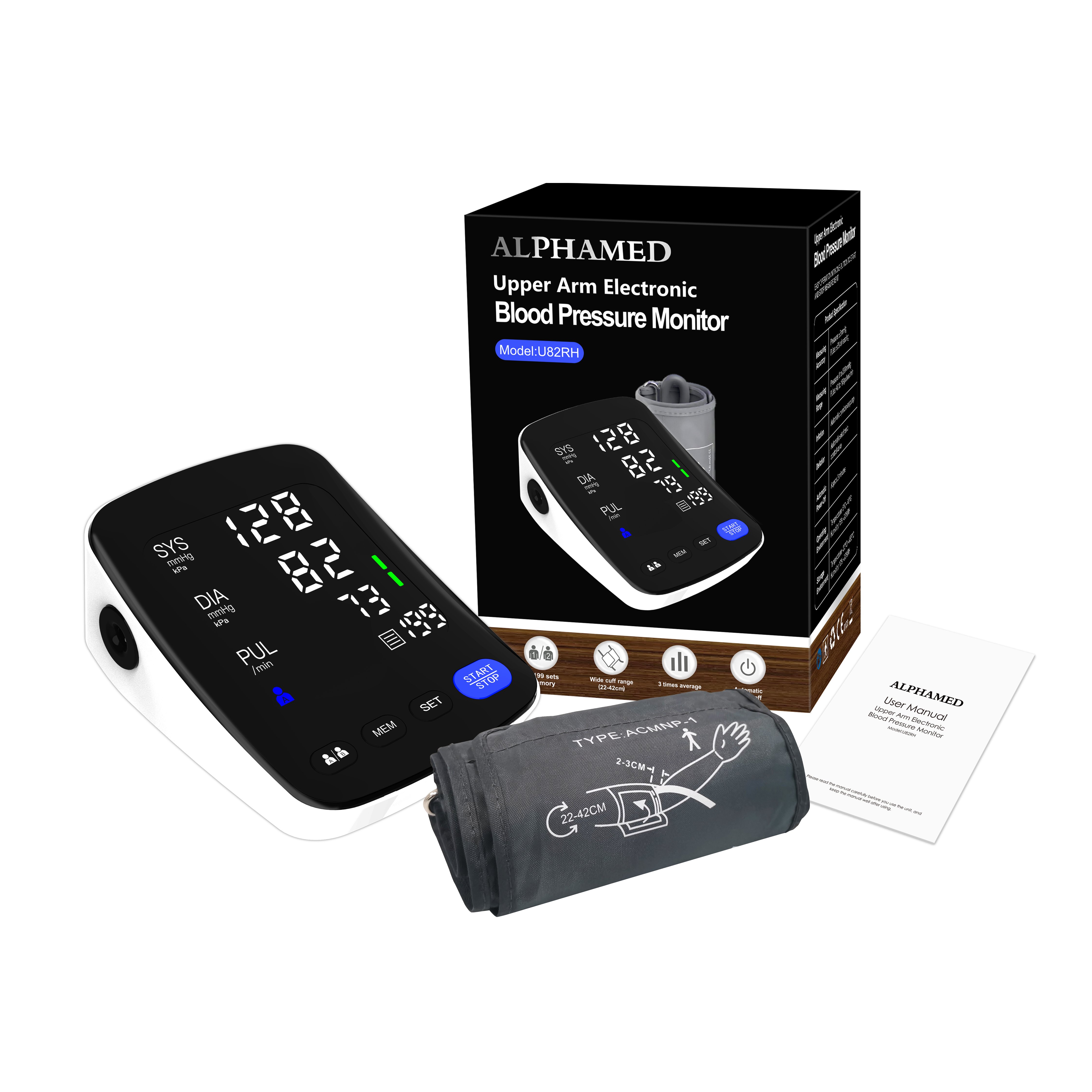 Hot Selling BP Monitor Customization LED Large Curved Screen Digital Blood Pressure Machine Electric Blood Pressure Monitor