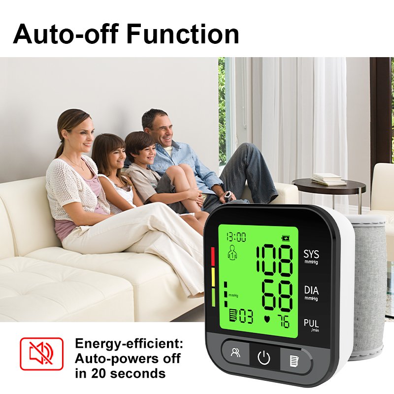 Automatic Wrist Blood Pressure Monitor Rechargeable Digital BP Monitor Sphygmomanometer Digital Wrist Blood Pressure Monitor