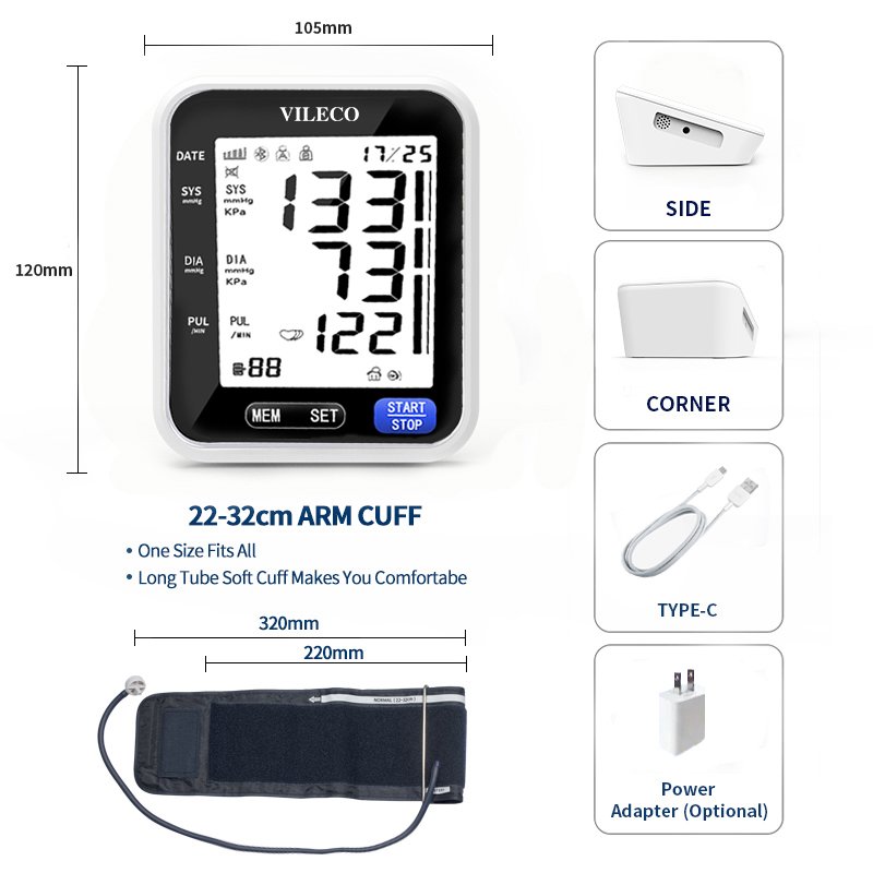 Wholesale sale of tensimeter digital blood pressure machine heart rate test arm blood pressure monitor