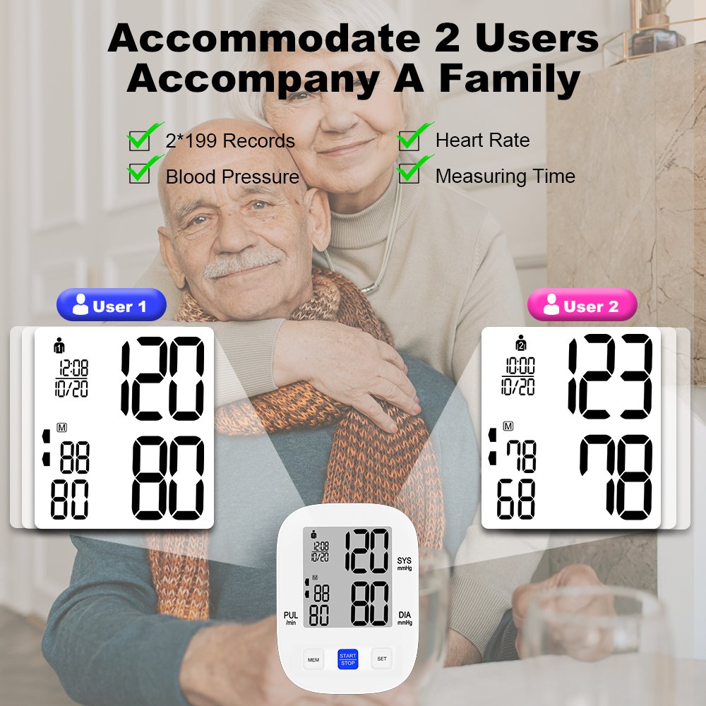 Electronic Digital Tensiometres BP Monitor Blood Pressure Machine BP Machine Automatic Electric Upper Arm Blood Pressure Monitor