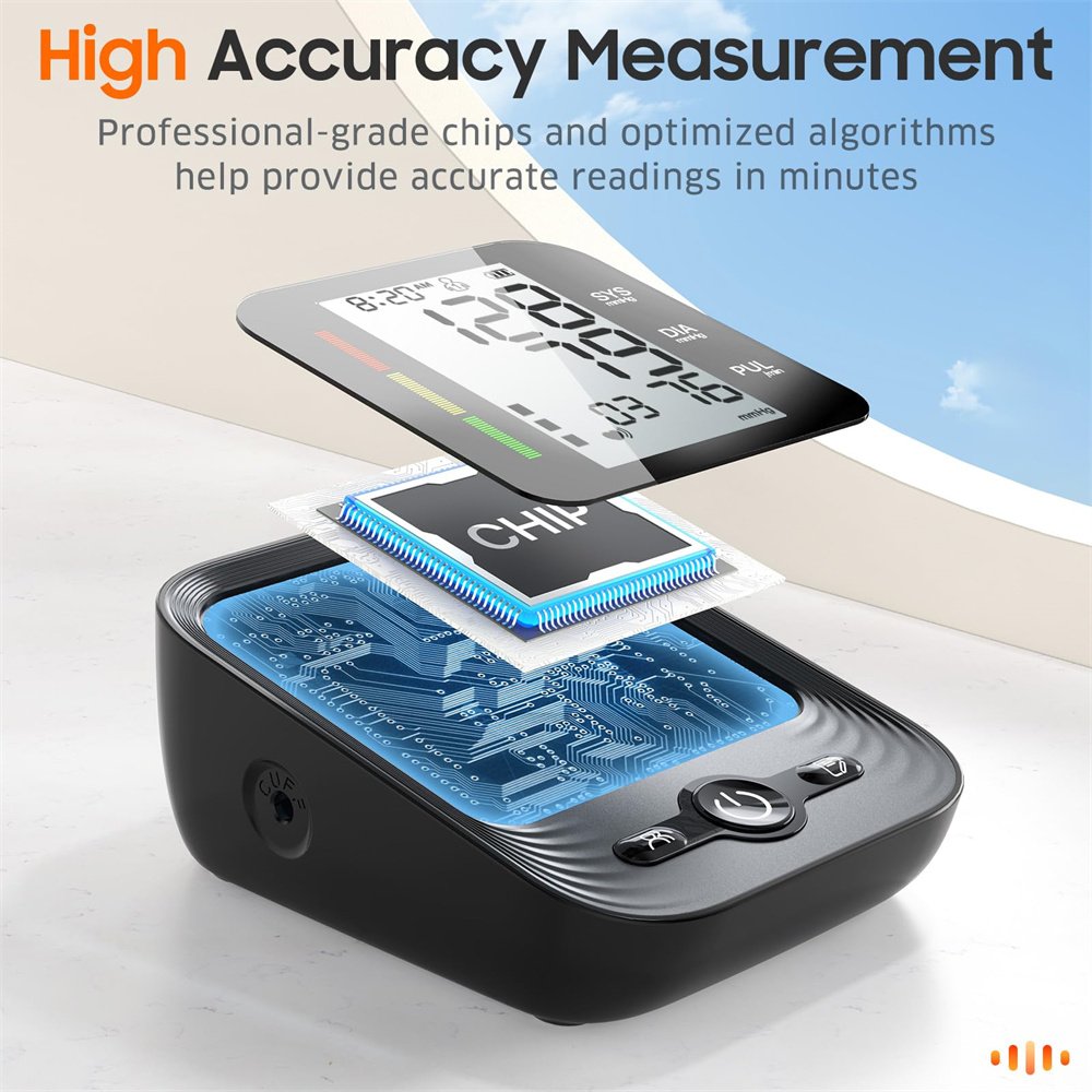 Electronic High Blood Pressure Monitor for Home Use Automatic Blood Health Monitoring Devices Check Tensiometro Digital