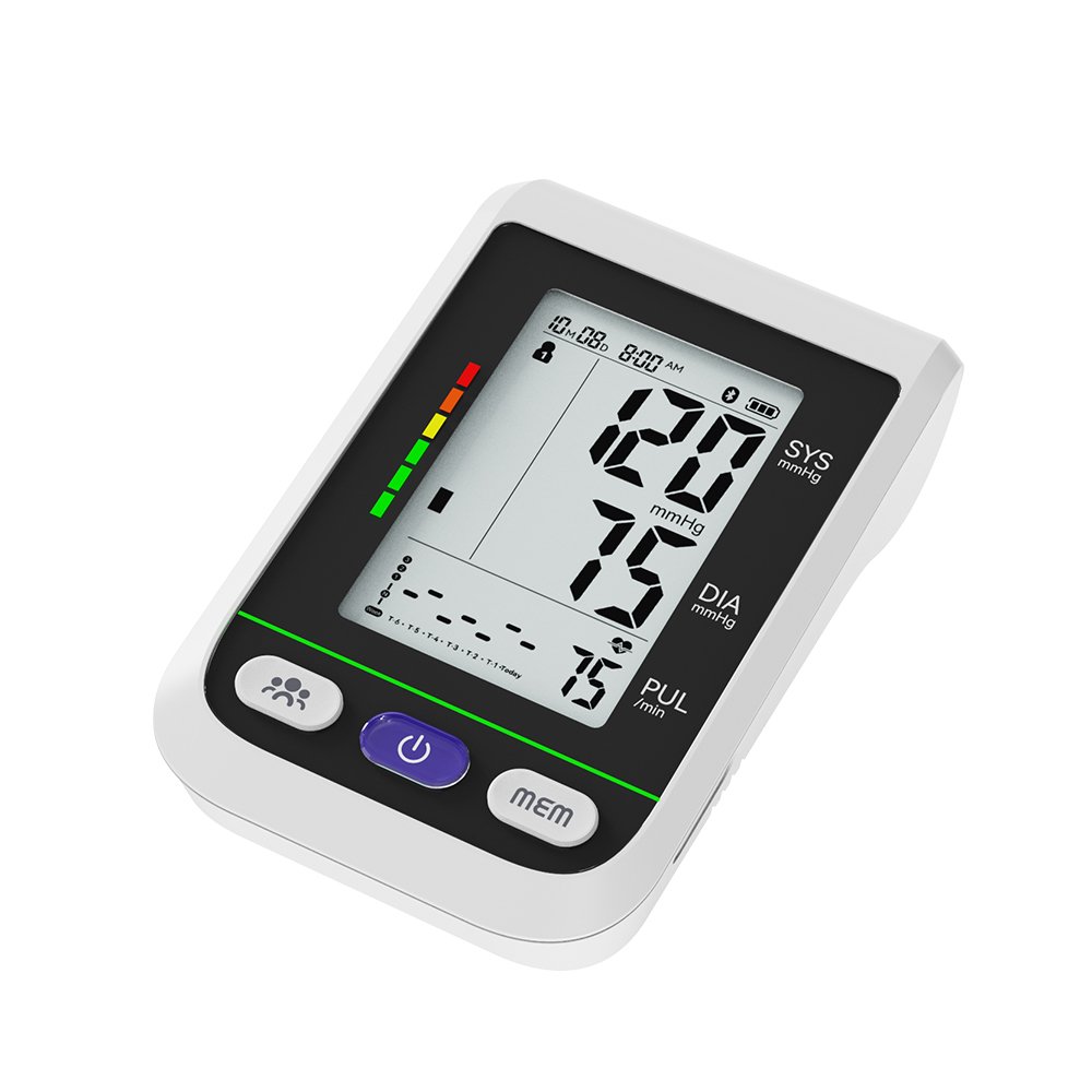 Medical Grade AFIB LED Display blood pressure Monitor Rechargeable Bluetooth Digital Tensiometer CE MDR Approved
