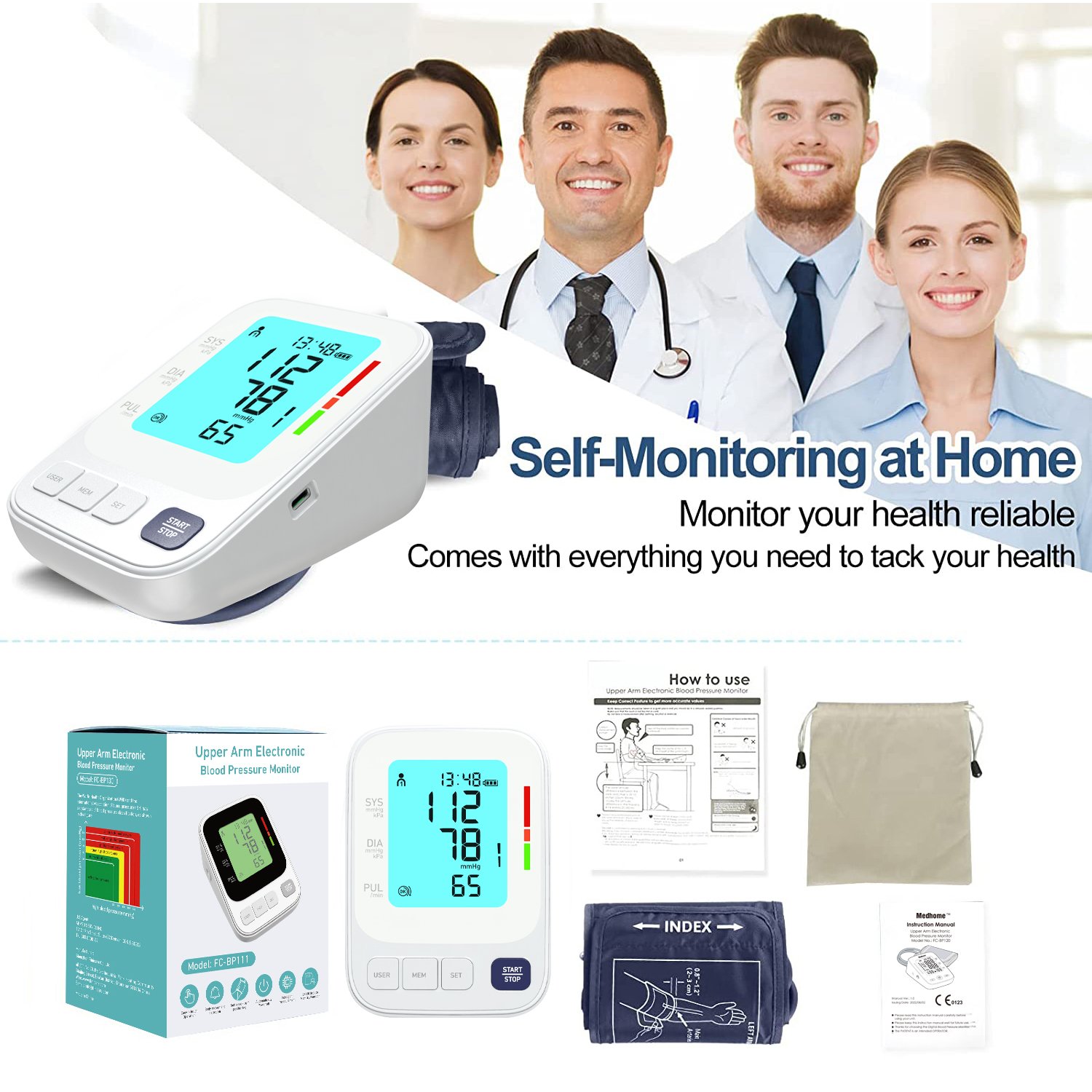 Digital Bp Testing Machine Manufacturer Automatic Electronic Upper Arm Blood Pressure Monitor Machine
