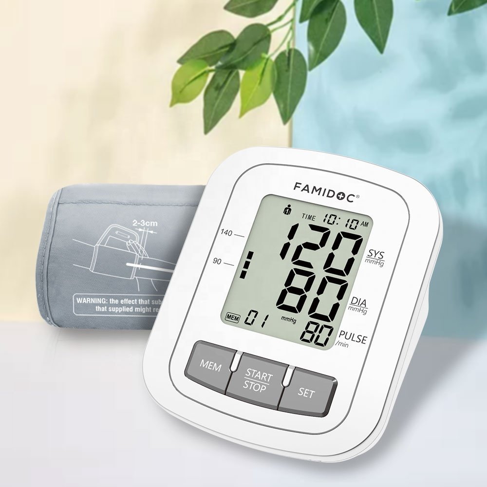 Large display upper arm blood pressure monitor BP Machine Tensiometer Armband Upper Arm Blood Pressure Monitor Cuff