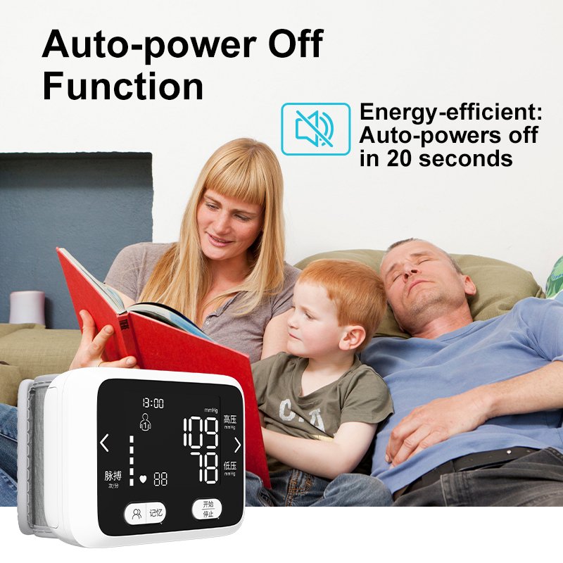 Electronic Blood Pressure Machine Digital Tensiometer Automatic Sphygmomanometer Brother BP Monitor Wrist Blood Pressure Monitor