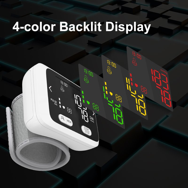 Electronic Blood Pressure Machine Digital Tensiometer Automatic Sphygmomanometer Brother BP Monitor Wrist Blood Pressure Monitor
