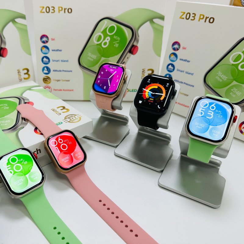 Z03 PRO Smart Watch Set with 3 Straps Heart Rate Blood Pressure Blood Oxygen Sleep Health Monitoring BT calling Smartwatch
