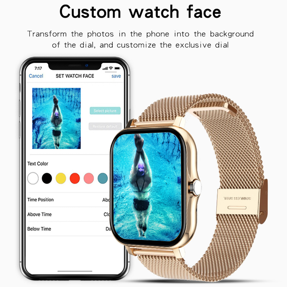 Smart Watch Man 1.83inch Fitness Ip67 Waterproof Heart Rate Blood Pressure Monitor Y13 Reloj Smart Watches For Android Ios