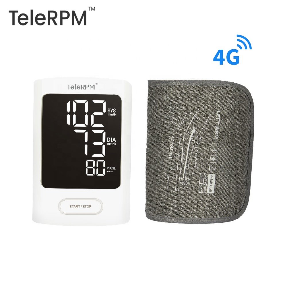 TeleRPM cellular telehealth medical equipment solution covers 4G blood pressure monitor to help our RPM/RTM/CCM customers grow