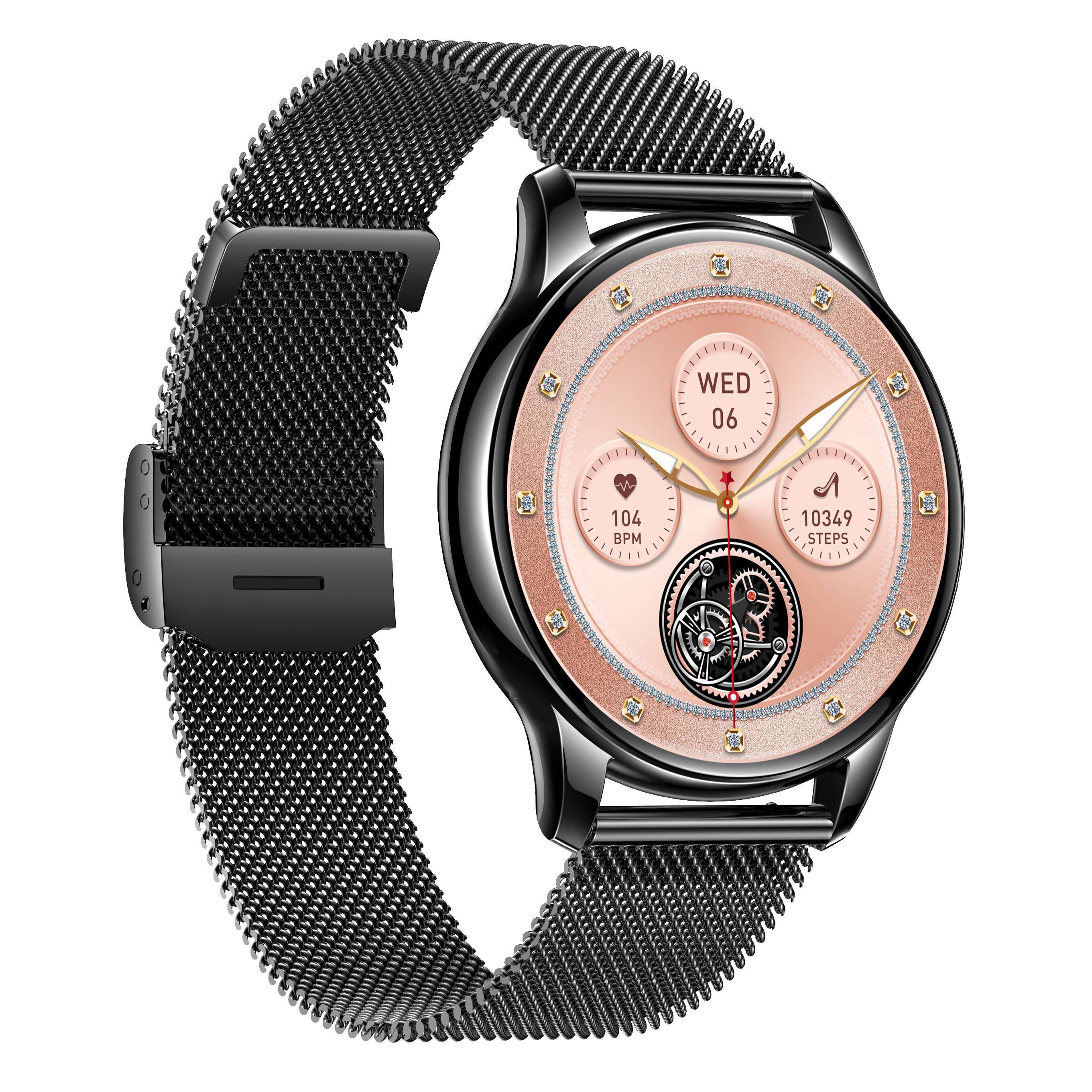 Lady Amoled Smart Watch BT Call Heart Rate Monitor IP68 Waterproof 1.32 Inch Screen Reloj Smartwatch Y11 APP GPS sports Watches