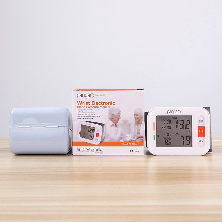 Pangao hot sale digital oem mini portable medical high quality wrist blood pressure bp machine monitor
