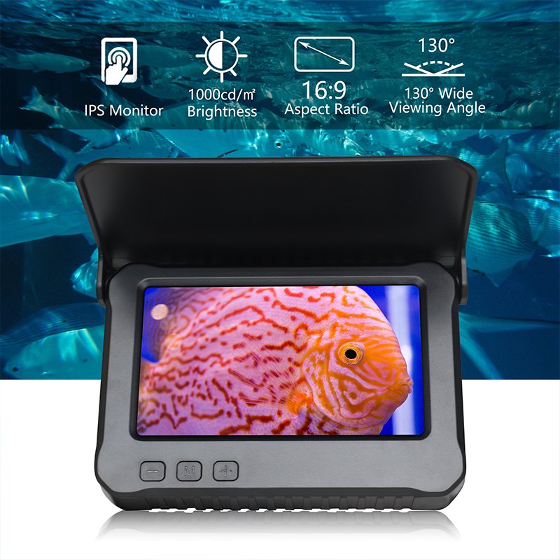 IP68 waterproof portable fish finder with 4.3 inches screen IPS screen for catfish fishing accessories and equipment