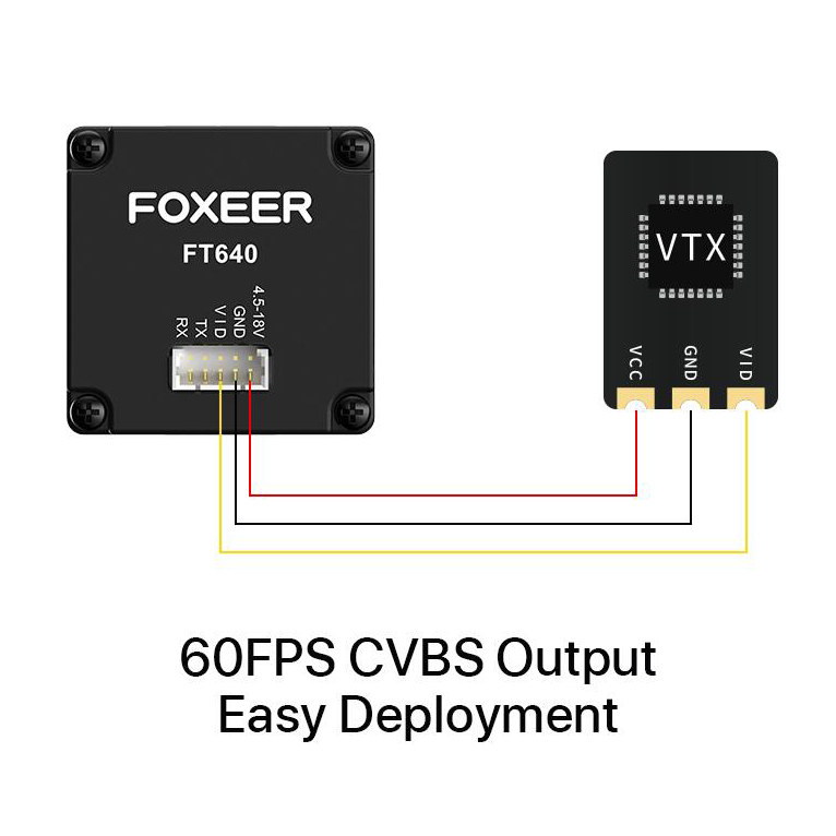 Foxeer FT640 V2 640x512 Analog CVBS Thermal Camera High Resolution FPV RC Racing Freestyle Fixed-Wing Airplane Drone DIY Parts
