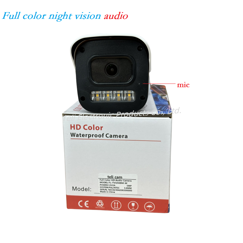 4k 5mp Camera Audio 3.6mm wide Angle lens Bullet waterproof AHD CCTV HD surveillance camera