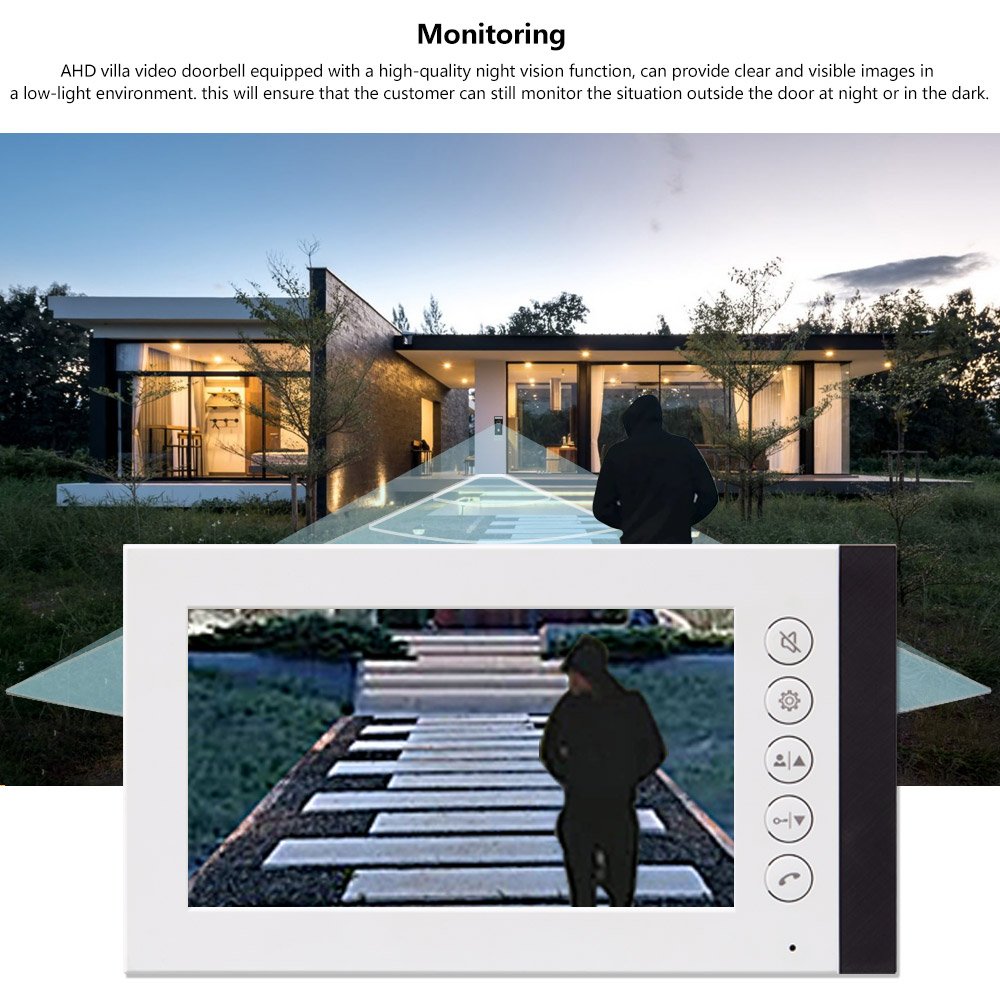 Factory Supply 7 inch HD Monitoring Sensing Safe And Convenient Doorbell Camera Video Intercom System for Home Security