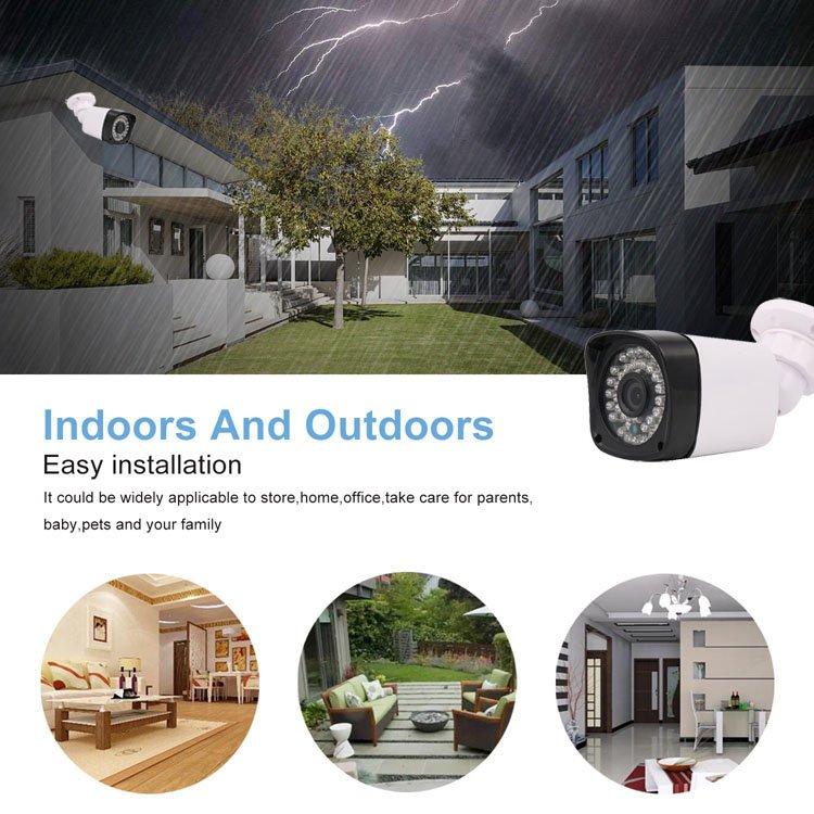 Waterproof Security Monitoring 2MP 25m Clear Night Vision AHD Analog camera