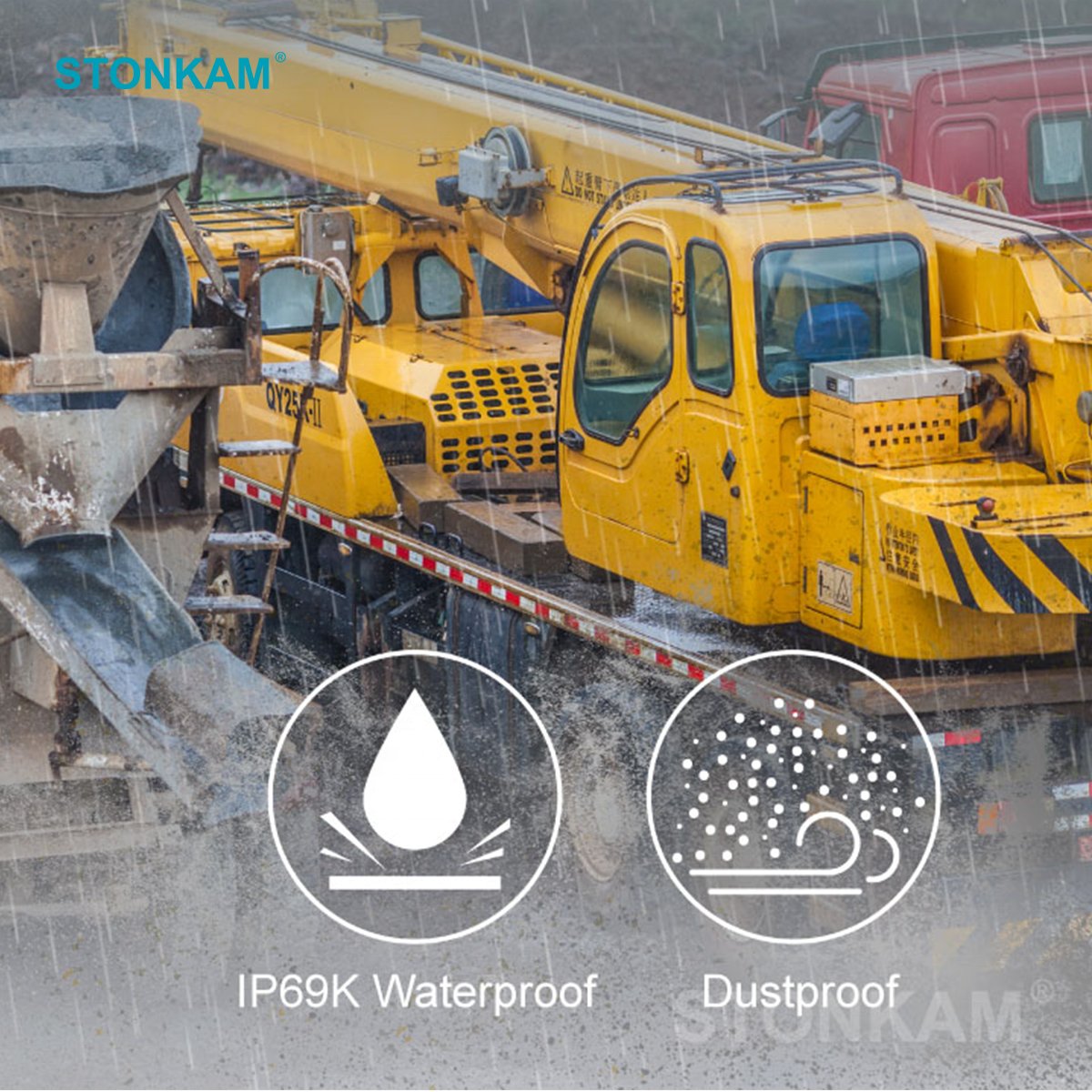 STONKAM 8 CH MDVR 4G System ADAS DMS BSD/360 Algorithm IP69K Waterproof 1080P Video Output H.264/H.265 for Fleet Management
