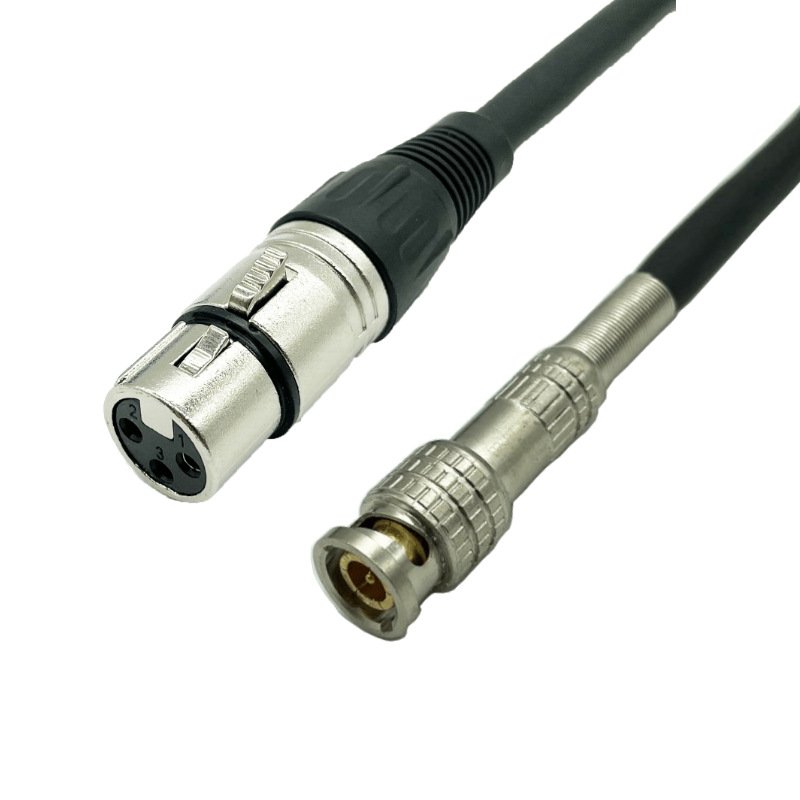 Customize XLR to Q9 XLR to BNC coaxial analog signal cable, male to male to female audio camera connection cable