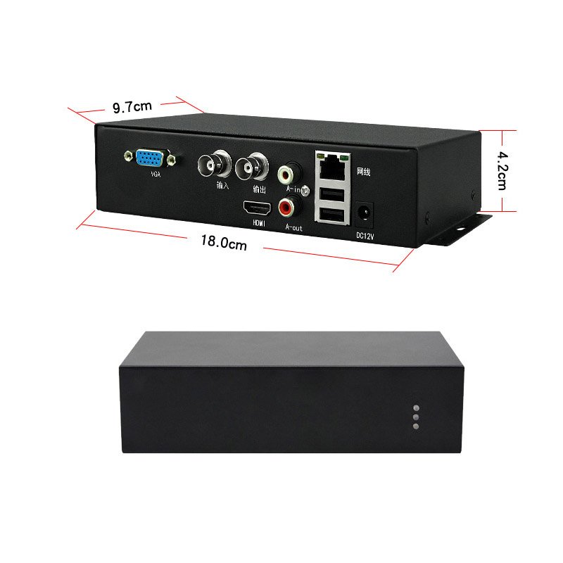 1 Channel RCA Audio BNC Analog Video to RJ45 Ethernet Converter Encoder Support AHD CVI TVI CVBS Camera HDMI VGA Output