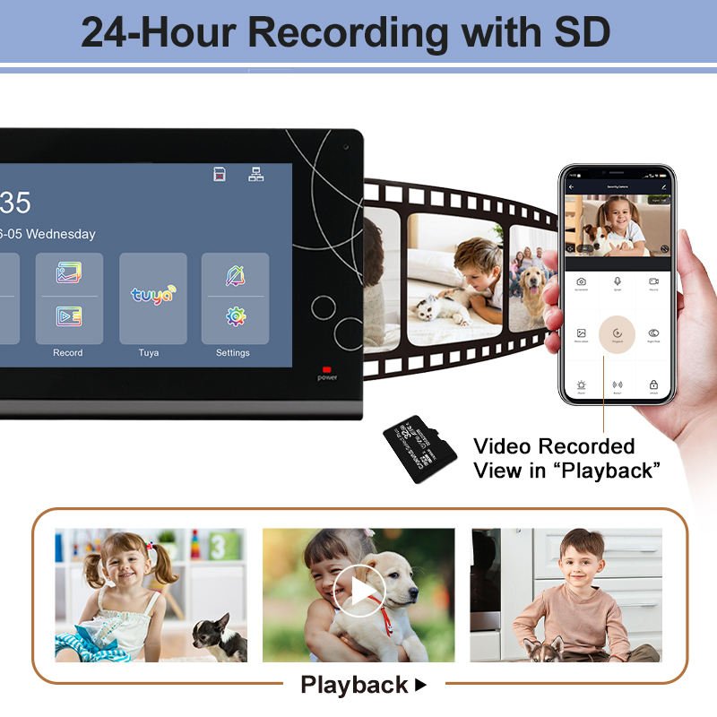 TCP/IP Smart Video Intercom Door Phone Video Intercom System Visual Home Doorbell Camera For Villa
